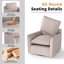 Fauteuil demi-tonneau pivotant avec coussin amovible de 29,7 po de largeur moderne avec coussin amovible (ensemble de 5)-781864381-786964488