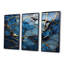 «Gold and Blue Marble Mosaic Agate III», reproduction d'art murale abstraite-431551092-431551093