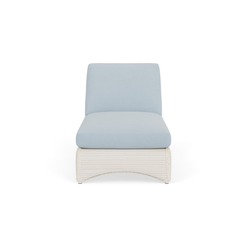 Loom Outdoor Chaise Lounge, White, Unearth Dew