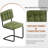 Mid-Century Modern Velvet Upholstered Cantilever Dining Chairs with Armless Design and Metal Frame (Set of 4)-1103559011-1103559014