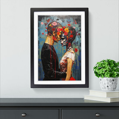 Lovers Contemporary - Framed Print