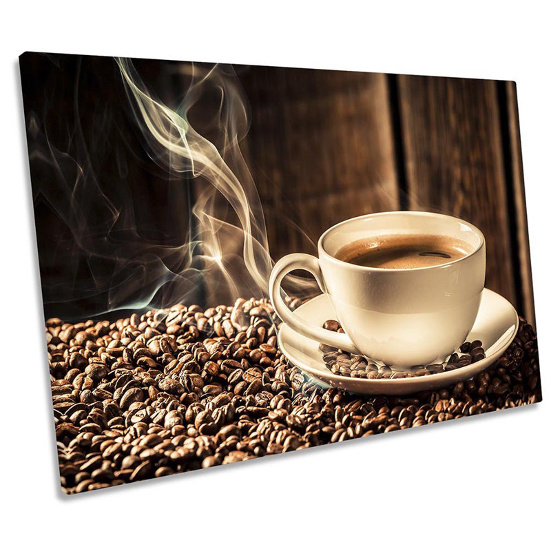 Hot Coffee Cup Kitchen - Wrapped Canvas Print, 50.8cm H x 76.2cm W x 2cm D