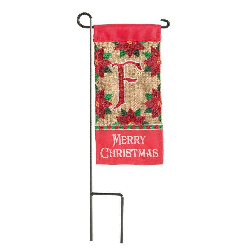  Mini drapeau de Noël Elenis monogramme 4 x 8,5