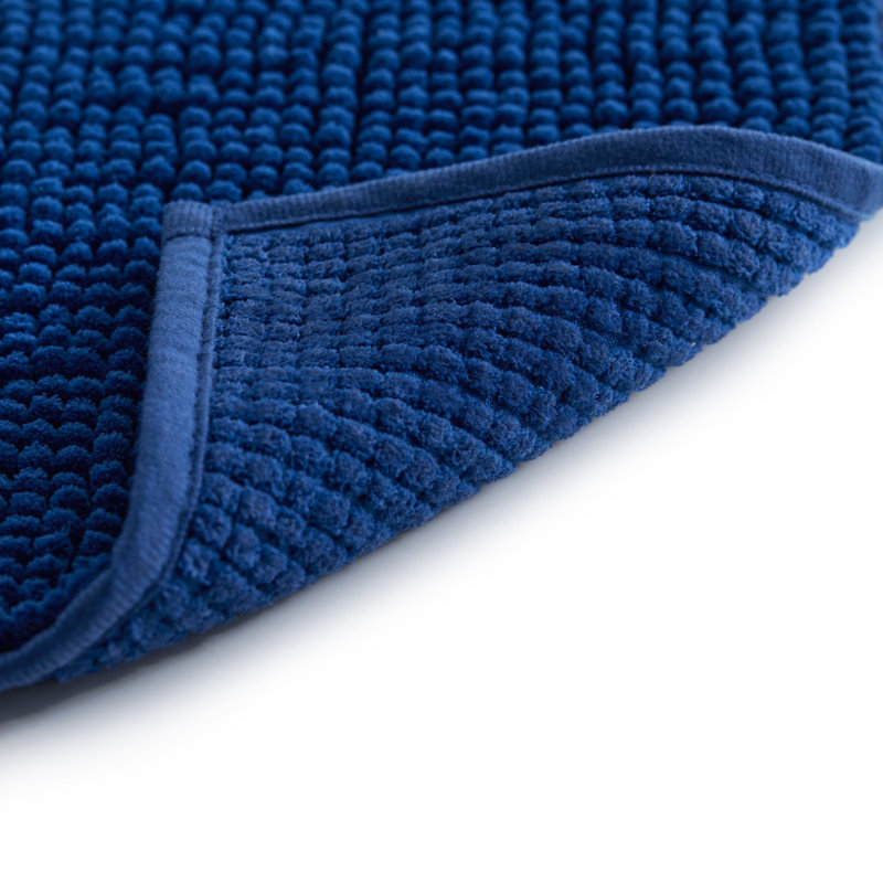 17x48 Chenille Bath Mat - Navy