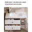Meuble-lavabo de style français en nid d'abeille en aluminium avec lavabo en céramique intégré
