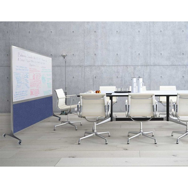 6' Tall DivideWrite Mobile Whiteboard, 72" H x 60" W x 2" D