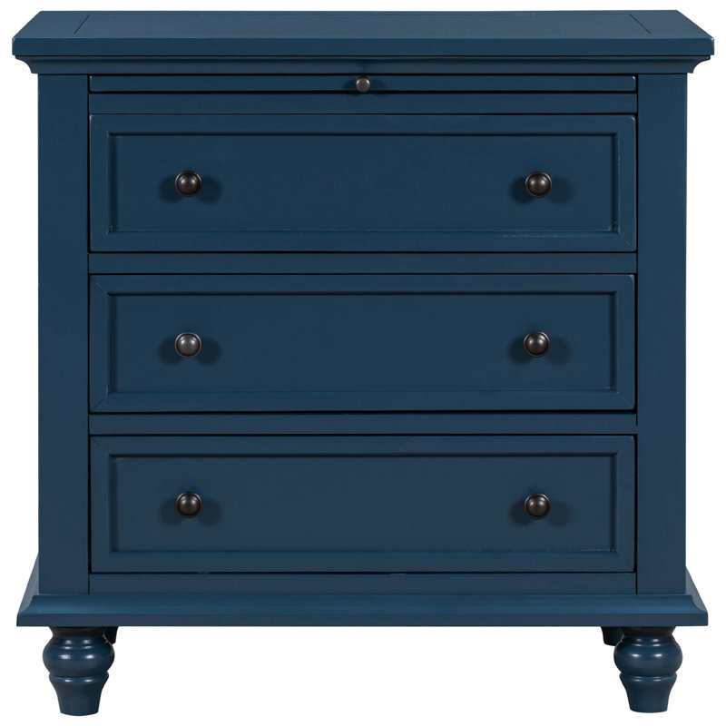 Buffet moderne à 3 tiroirs Charrise, Bleu