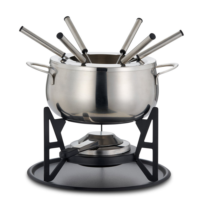 Soliel Stainless Steel Fondue Set, Rose Gold