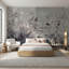 Papier peint floral, oiseaux, fleurs de cerisier, décoration murale amovible-374401836-374401839