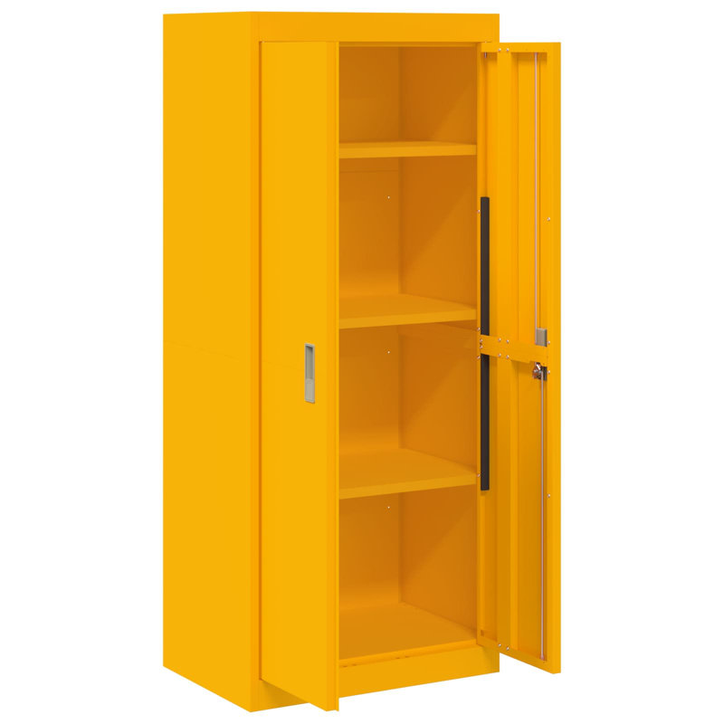 Storage Cabinet, Mustard Yellow