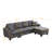 Tyece 96.06'' Convertible Upholstered Pillow Back Sectional Sofa with Throw Pillows and Cupholders-1764048729