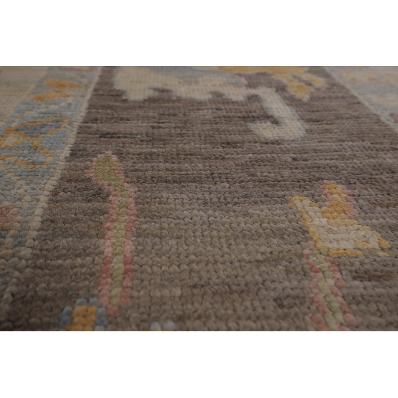 Vegetable Dye Oushak Turkish Area Rug 12