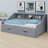Daybed Frame With Storage Bookcases And Two Drawers,Charging Design-533160027