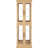 Lighted Storage Cabinet With Elegant Style - Oak Exquisite Display For Living Room