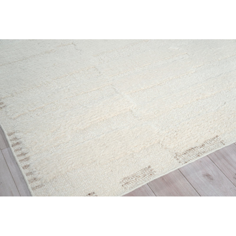 Cozi handloomed New Zealand Wool Ivory/Beige Area Rug, 14'X18'