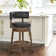 Swivel Upholstered  Counter Bar Stool with Solid Wood Frame