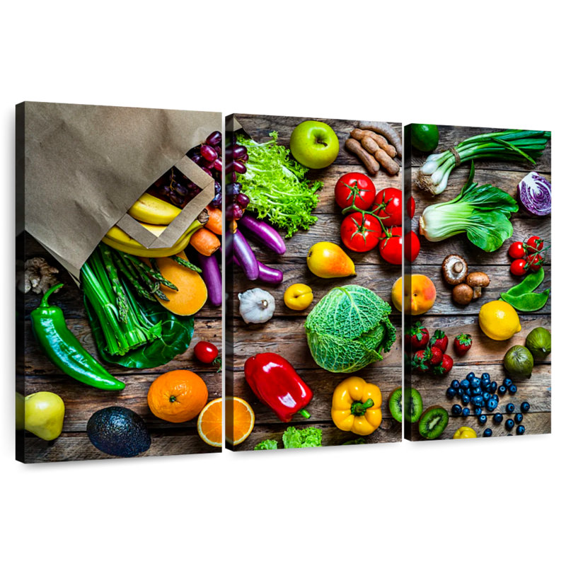 Yarlin Fruits And Vegetable Goods, 48" H x 74" W
