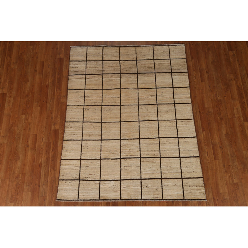 Checkered Gabbeh Area Rug 5x7