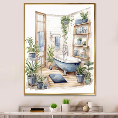 Impression sur toile encadrée, "Natural Bathroom Decor XXxxl"