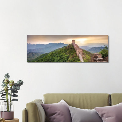 Jinshanling Section Of The Great Wall Of China by Jan Becke - Wrapped Canvas Panoramic Print