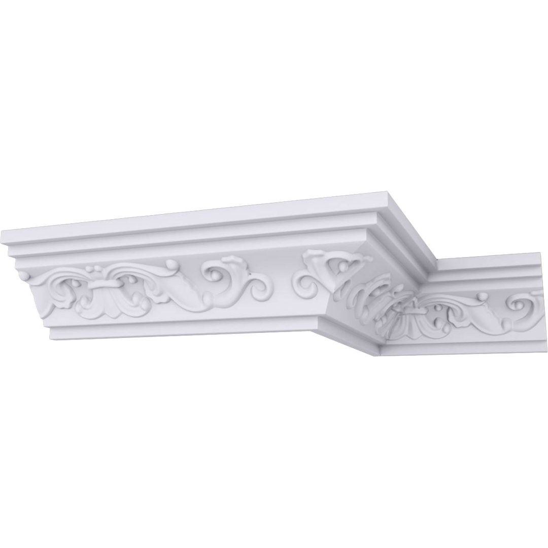 3"H x 3"P x 4"F x 94 1/2"L Quentin Crown Molding Ekena Millwork