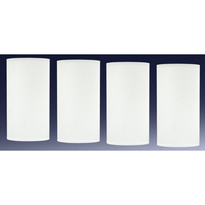 Abat-jour tambour en lin H 9 po x l 6 po (Uno) en blanc