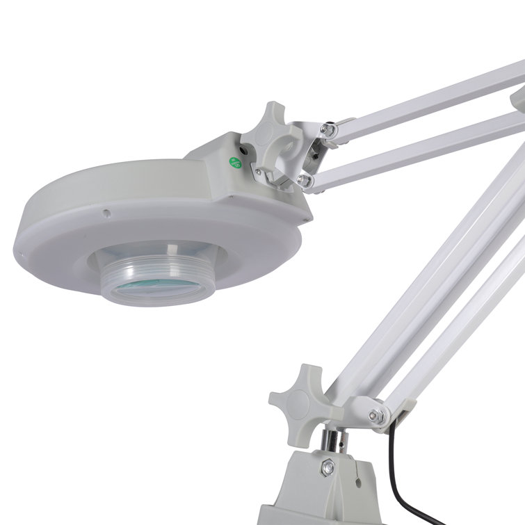 Magnifier LED Lamp Magnifying Glass Desk Table Light Reading Lamp with  Clamp