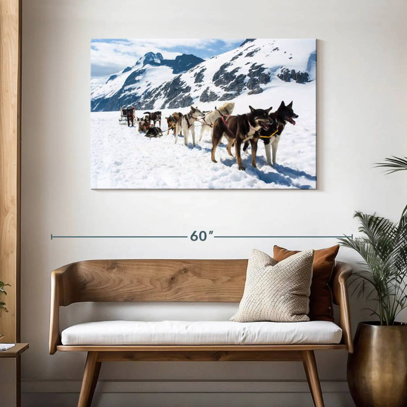 Alaska Dog Sledding, 30" H x 45" W