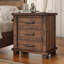 Table de chevet rustique en bois massif récupéré à trois tiroirs Rustic