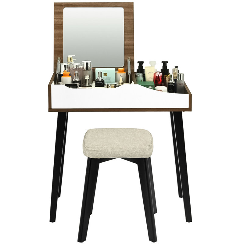 Ensemble coiffeuse avec tabouret et miroir Philon