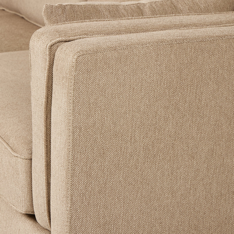 Lawrence Sofa, Nova Taupe 100% Polyester, 34" H x 108" W x 40.75" D