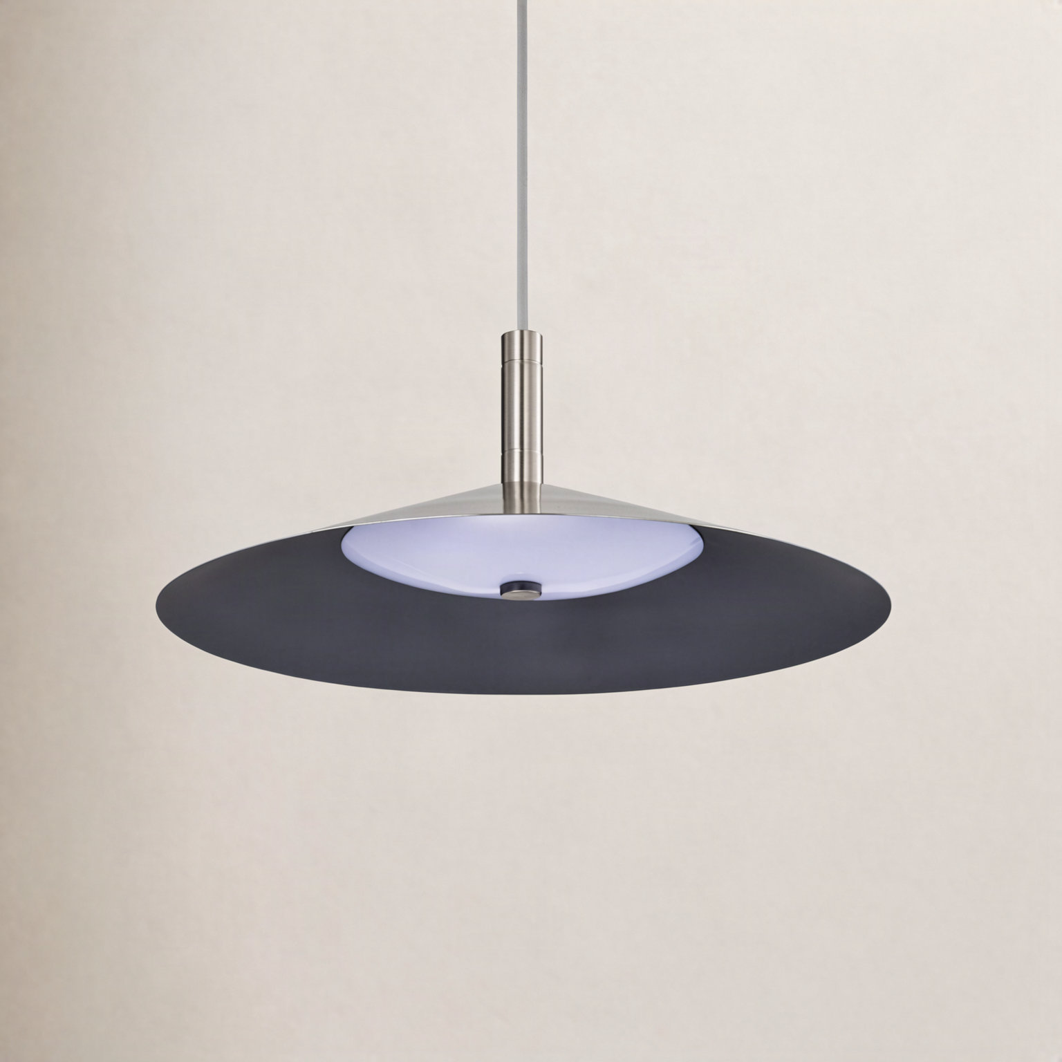 Vicente Dimmable LED Single Light Pendant, 152" H x 18" W x 18" D, Brushed Nickel