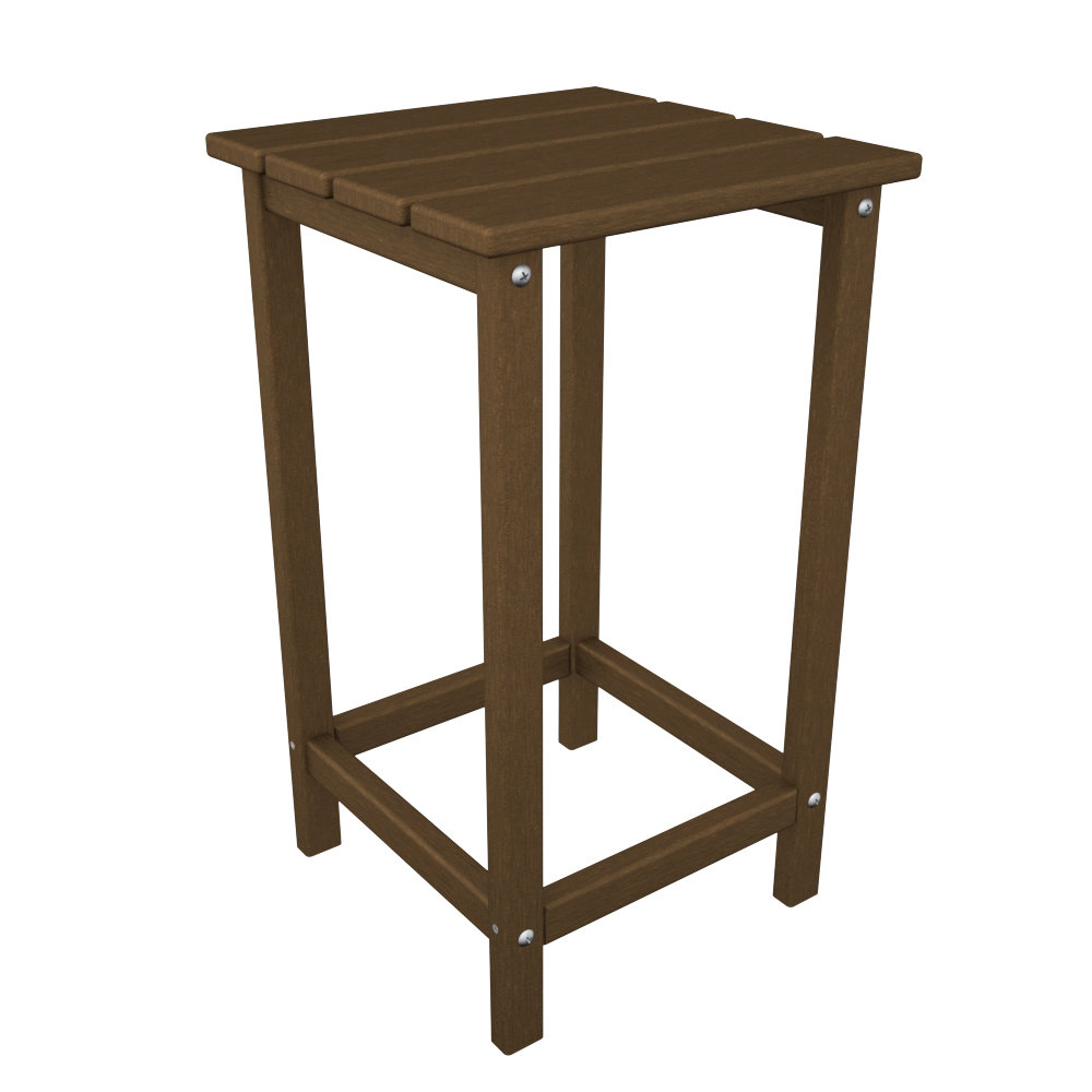 POLYWOOD® Long Island 15" Patio Side Table, Teak