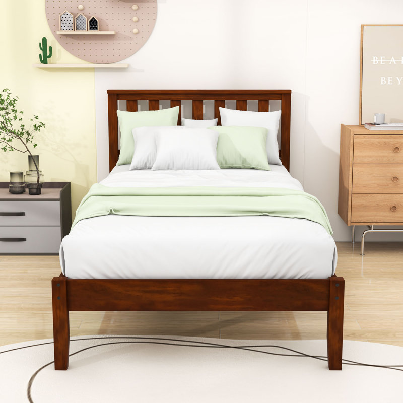 Twin Platform Bed with Headboard