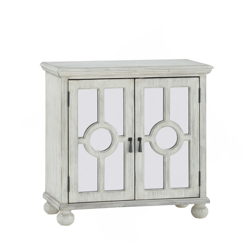Armoire de rangement classique classique blanc antique 1Pc avec portes miroir