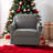 Upholstery Accent Swivel Armchair With Nailhead Trim-652451131