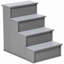 Escaliers pour animaux de compagnie, petites marches pour animaux avec housse rembourrée amovible pour chiens et chats jusqu'à 22 lb, gris