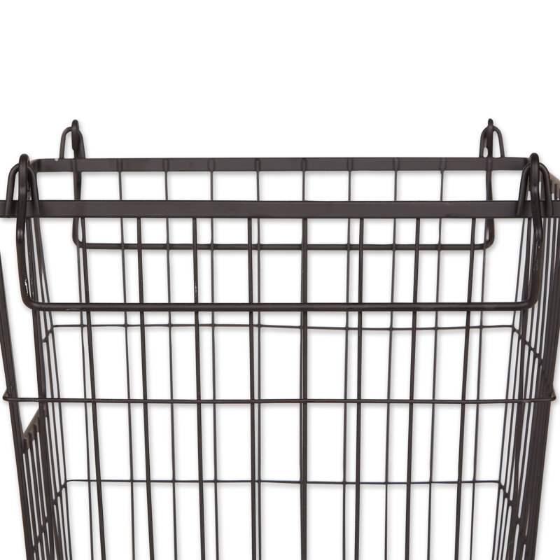 Panier en métal, Noir, H 6 po x l 11 po x P 11 po