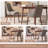 High Back Dining Chair with Ergonomic Curved Back, Padded Seat & Solid Wood Legs-1504526980