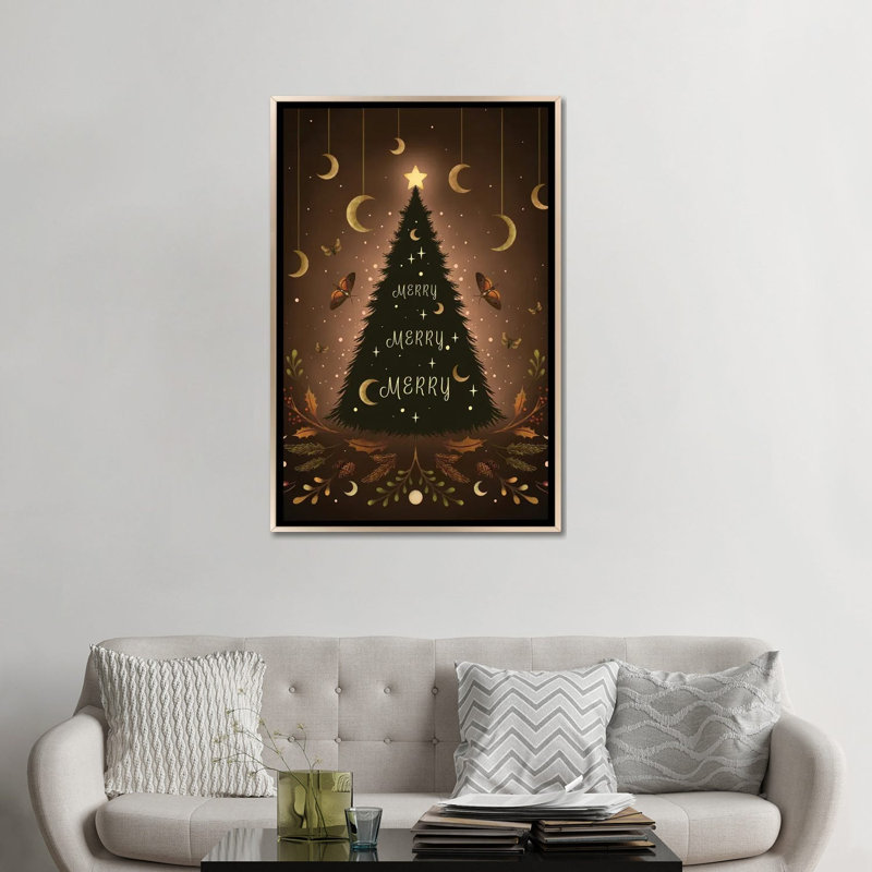 «Merry Merry», reproduction d'art sur toile encadrée, H 48 po x l 32 po, Impression encadrée sans passe-partout, Champagne