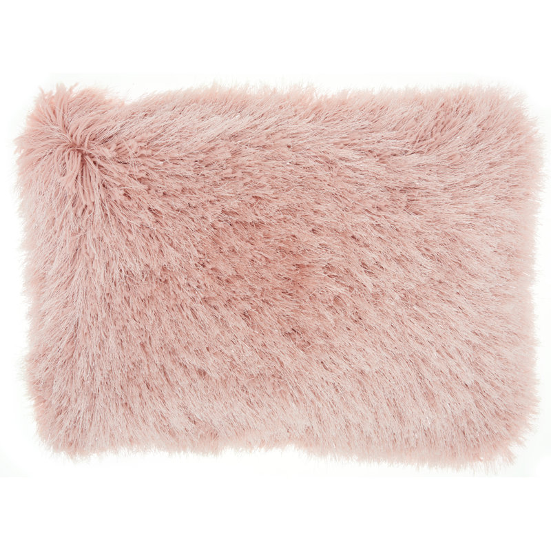 Housse de coussin carré et insert, Rose, 14 po x 20 po, Rectangulaire