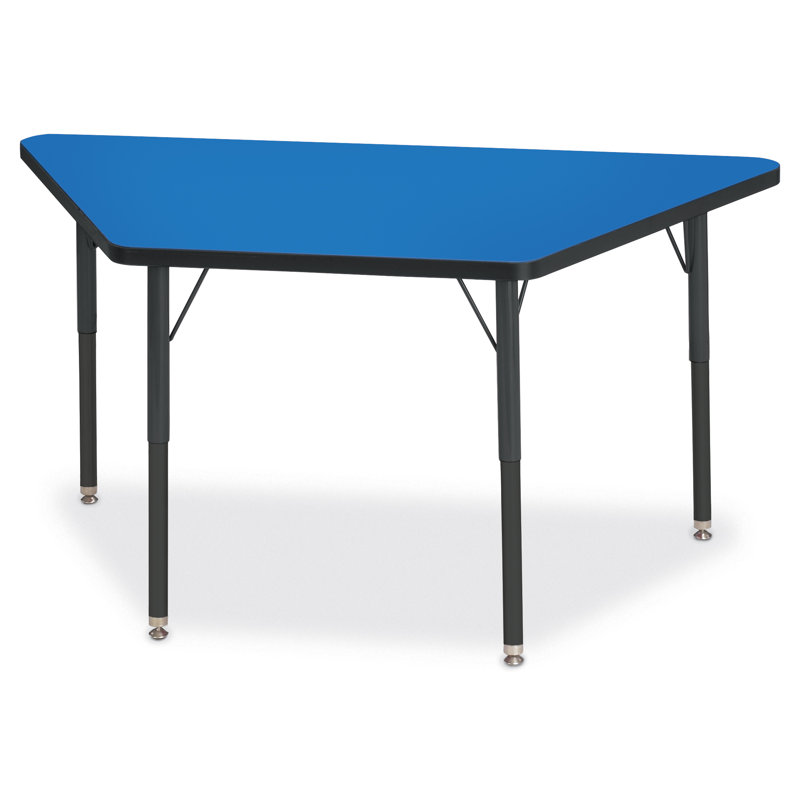 Adjustable Height Trapezoid Activity Table with Laminate Top