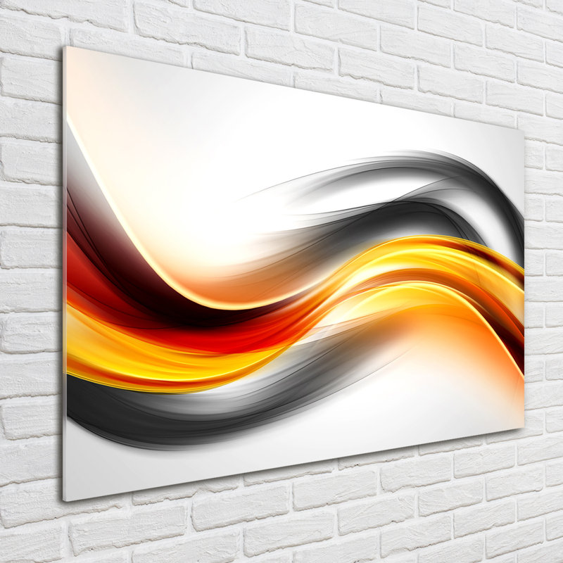 Waves Abstraction - No Frame Print on Glass