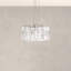 Selene 2 Light 14.5in x 7.5in Pendant in Polished Stainless Steel with Clear Optic Crystals