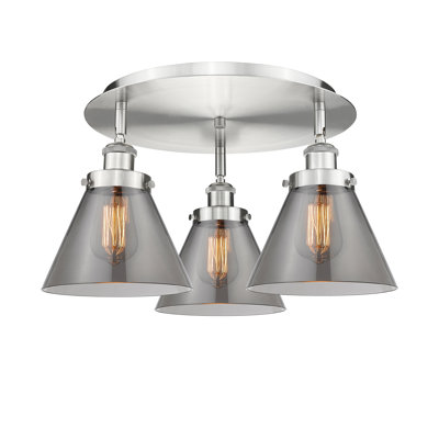 Cone 3 Light Flush Mount