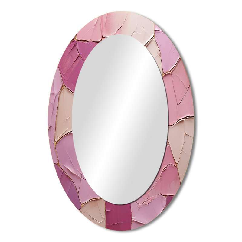 Miroir mural rose moderne rose, 36 po x 24 po
