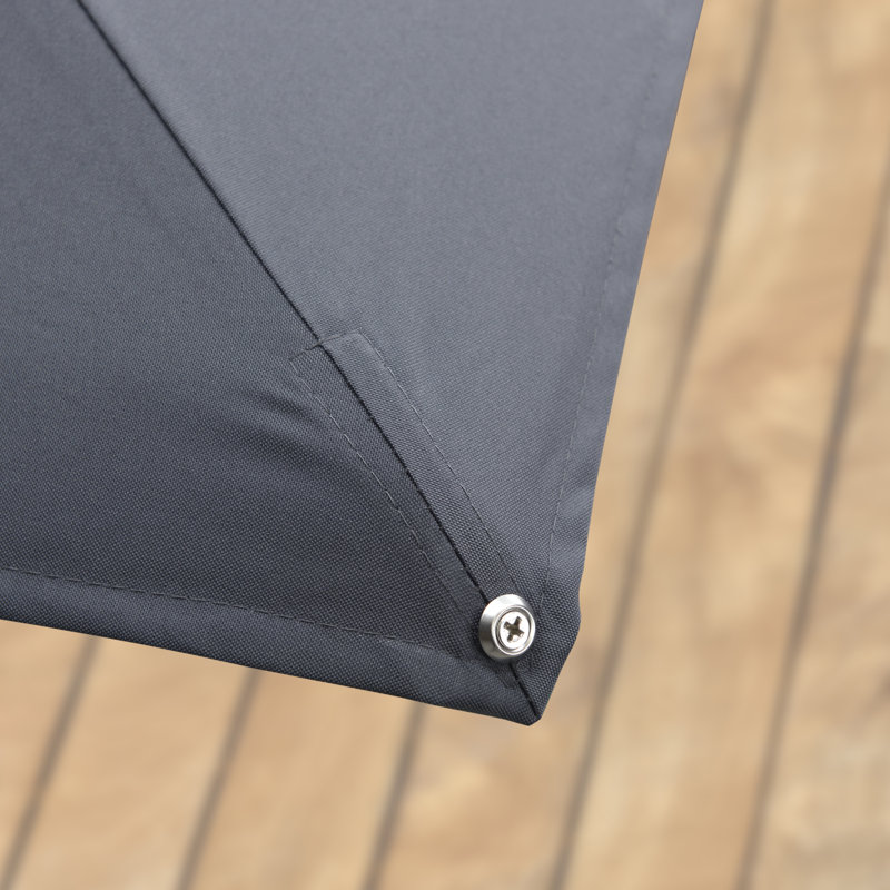 365cm Cantilever Parasol with Crank Lift , Counter Weights Included, Grey