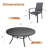 63" Round Outdoor Patio Dining Set For 10 With Stackable PVC-coated polyester Chairs-404409631