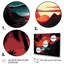 «Red Sunset Bold Landscape - Coastal Sunset», ensemble de 4 décorations murales-44428503