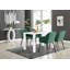 Pivero High Gloss Rectangle Dining Table With Velvet Dining Chairs-102156666-102156663